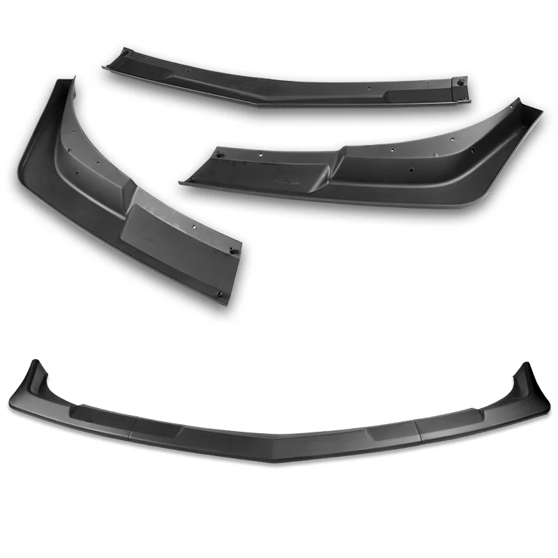 For 2014-2015 Chevy Camaro SS Z28 Matte Black Front Bumper Splitter Spoiler Lip 3PCS - Image 3