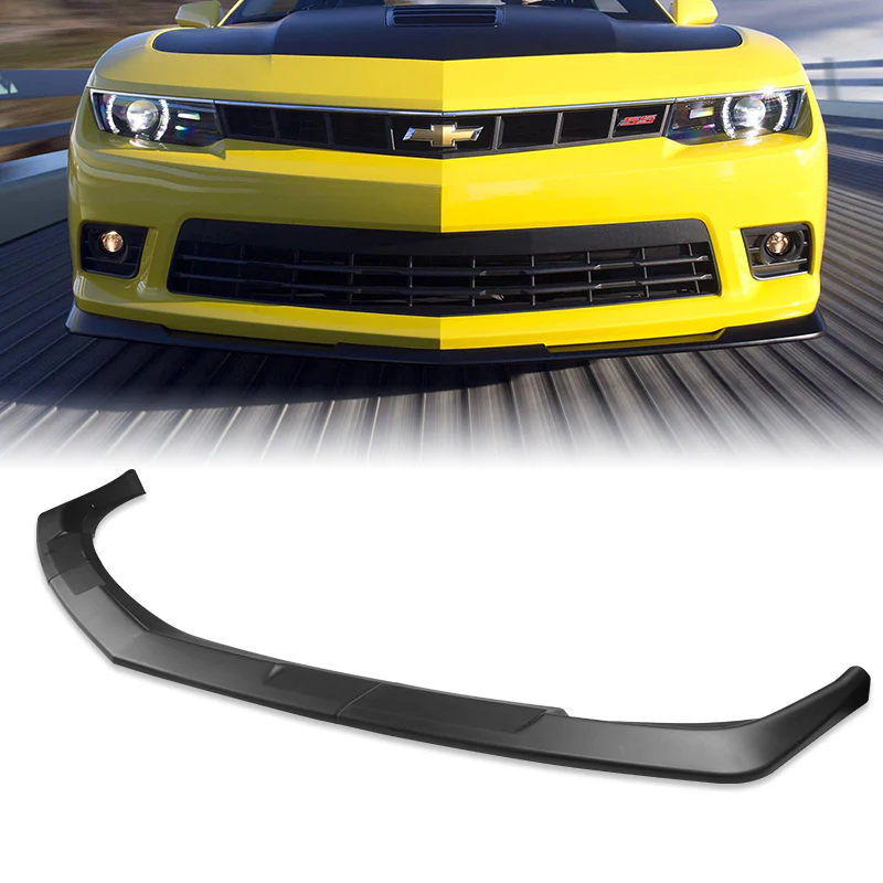 For 2014-2015 Chevy Camaro SS Z28 Matte Black Front Bumper Splitter Spoiler Lip 3PCS - Image 5