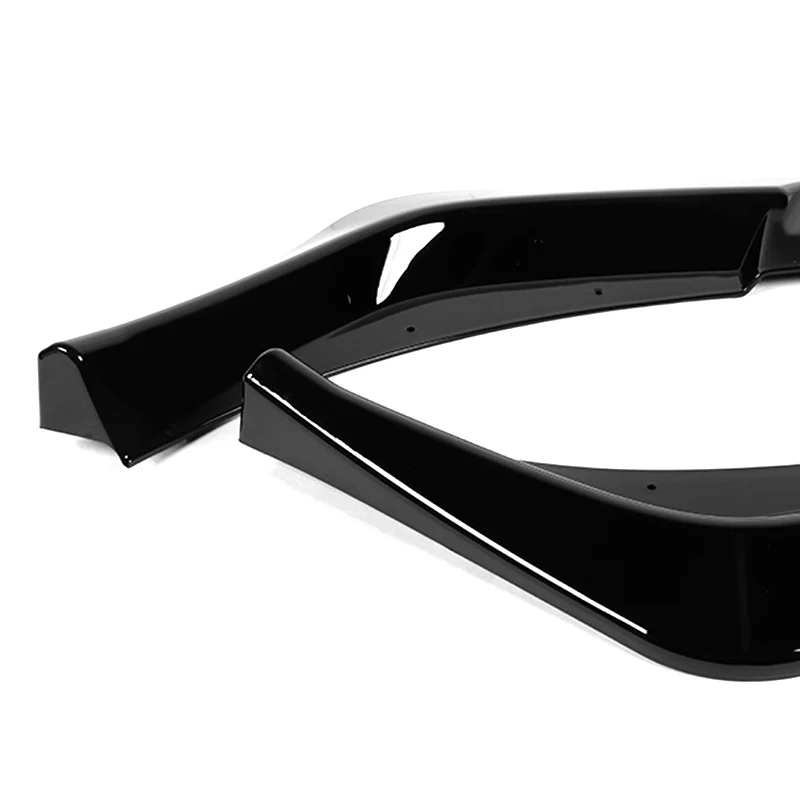 For 2014-2015 Chevy Camaro SS Z28 Painted Black Front Bumper Splitter Spoiler Lip 3PCS - Image 4