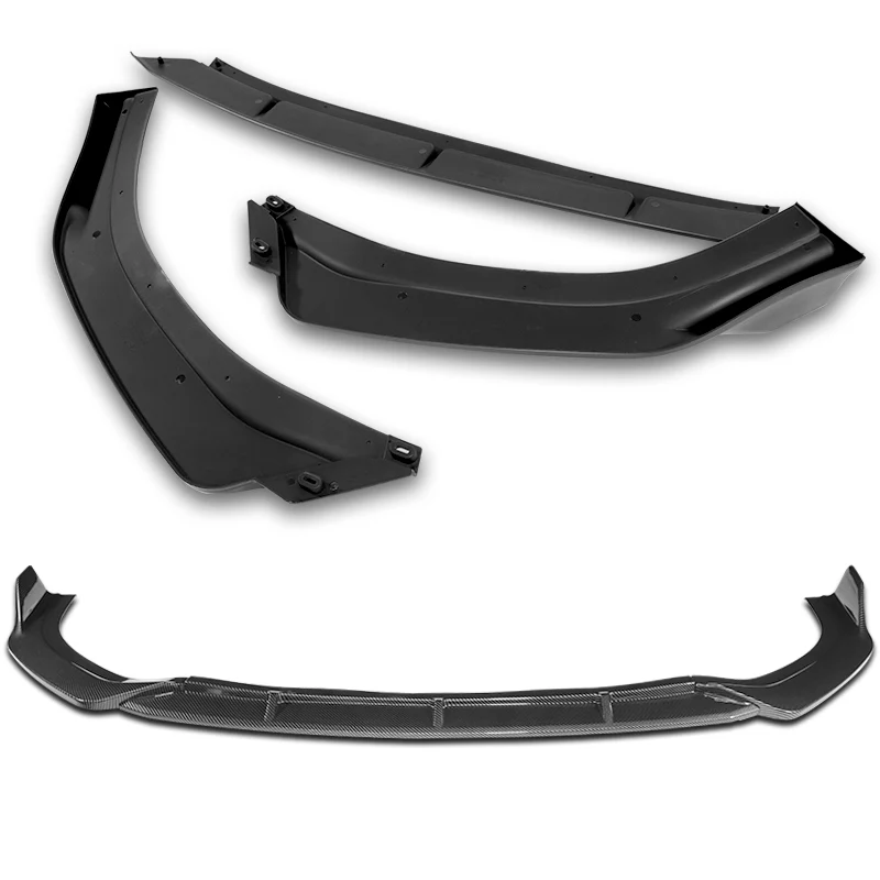 For 2014-2016 Kia Forte Koup Coupe STP-Style 3-PCS Carbon Painted Front Bumper Lip - Image 4