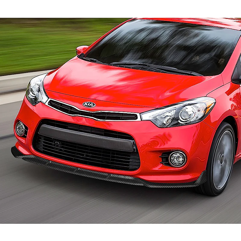 For 2014-2016 Kia Forte Koup Coupe STP-Style 3-PCS Carbon Painted Front Bumper Lip - Image 5