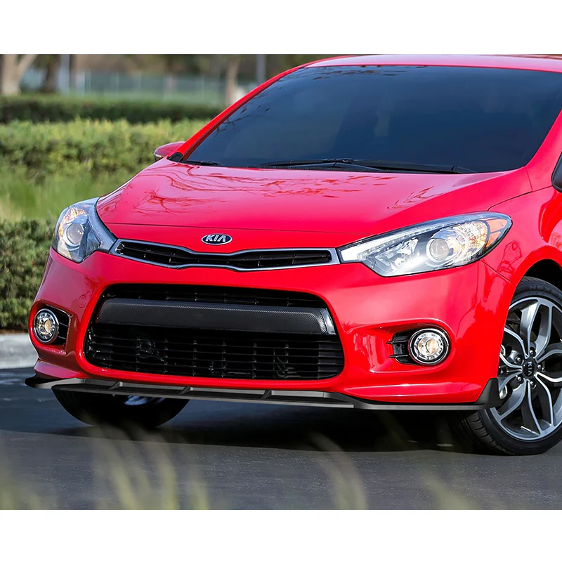 For 2014-2016 Kia Forte Koup Coupe STP-Style 3-PCS Matt Black Front Bumper Spoiler Lip - Image 5