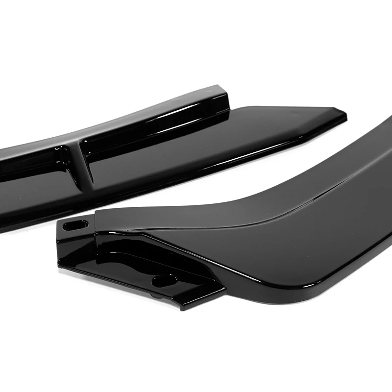 For 2014-2016 Kia Forte Koup Coupe STP-Style 3-PCS Painted Black Front Bumper Lip - Image 2