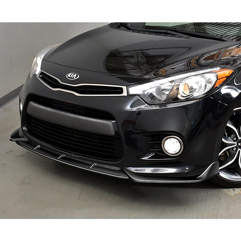 For 2014-2016 Kia Forte Koup Coupe STP-Style 3-PCS Painted Black Front Bumper Lip - Image 5