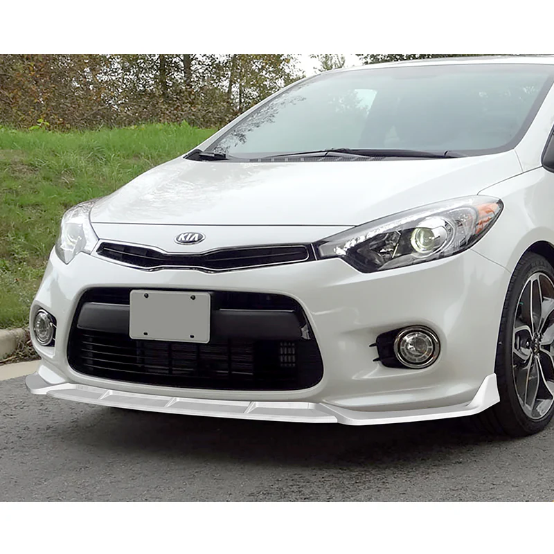 For 2014-2016 Kia Forte Koup Coupe STP-Style 3-PCS Painted White Front Bumper Lip - Image 5