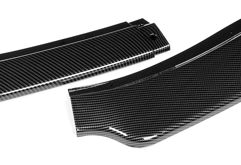 For 2014-2016 Lexus IS Base Carbon Style BLK Front Bumper Body Kit Spoiler Lip 3PCS - Image 4
