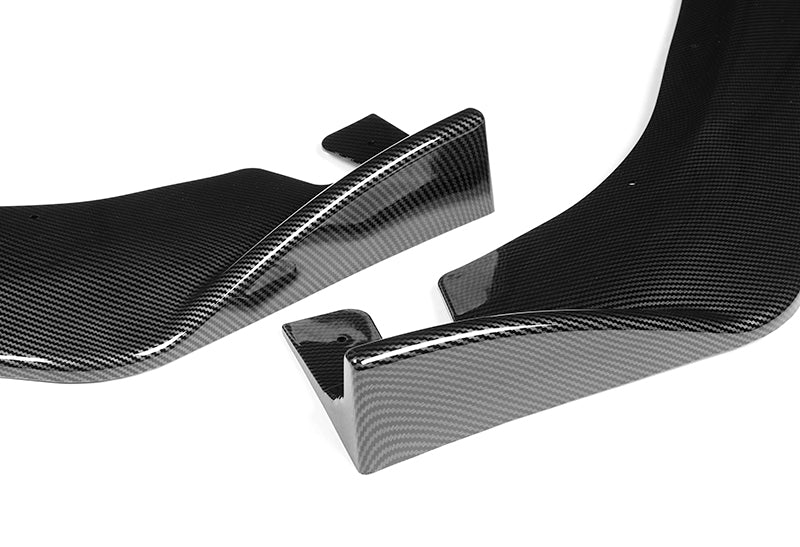 For 2014-2016 Lexus IS Base Carbon Style Front Bumper Body Kit Spoiler Lip 3PCS with Screw Bolt Cap Covers - Image 2