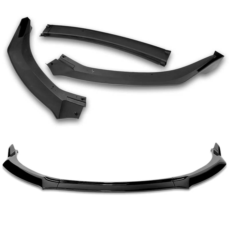 For 2014-2016 Toyota Corolla S GT-Style 3-Pcs Painted Black Front Bumper Spoiler Lip - Image 4