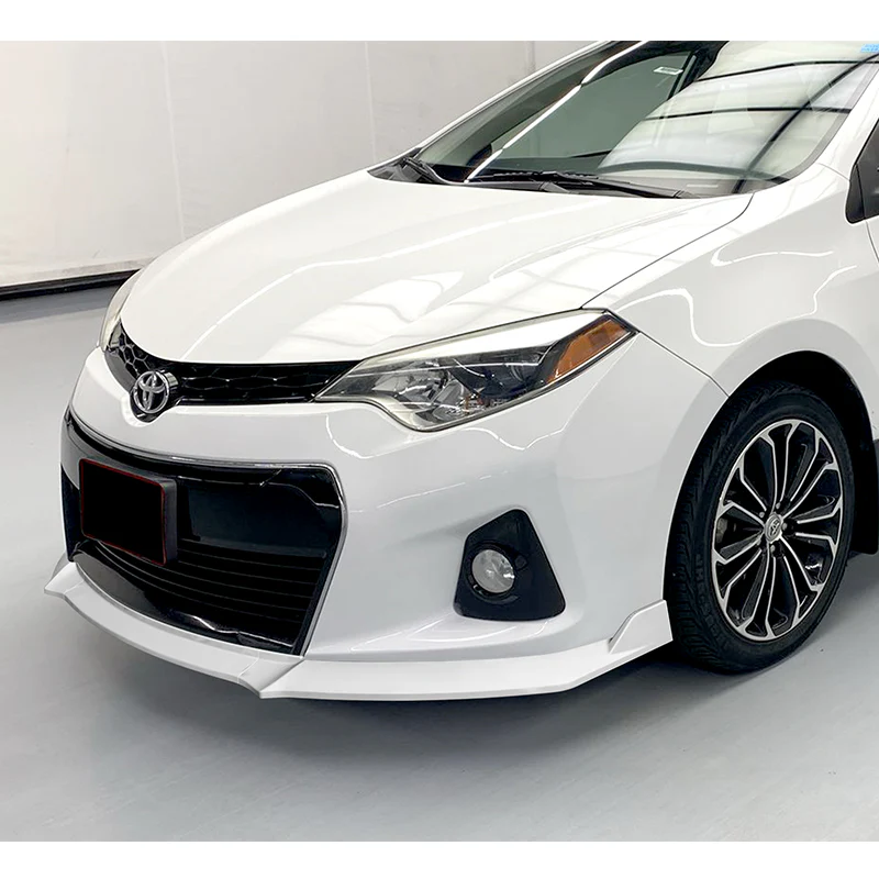 For 2014-2016 Toyota Corolla S GT-Style 3-Pcs Painted White Front Bumper Spoiler Lip - Image 4