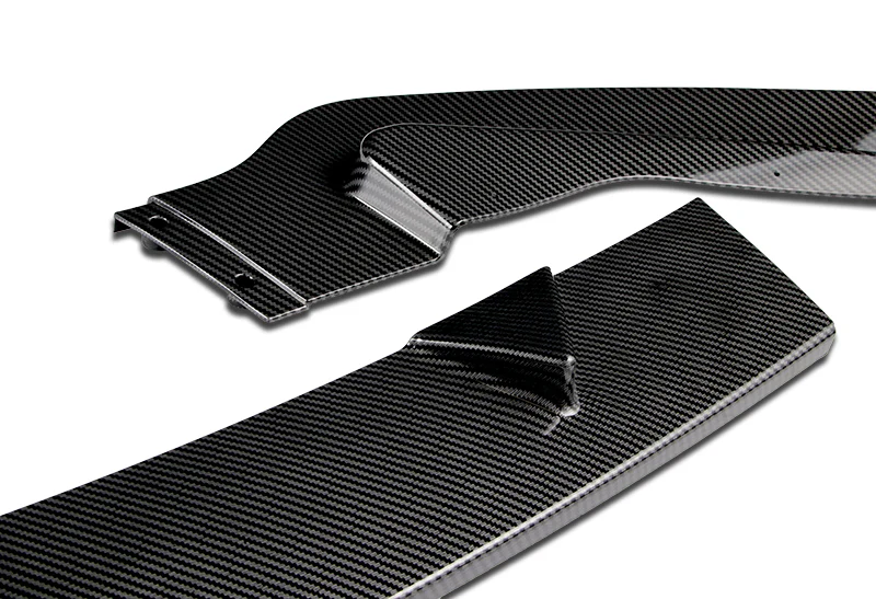 For 2014-2017 Infiniti Q50 Premium Carbon Look Front Bumper Splitter Spoiler Lip 3PCS - Image 2