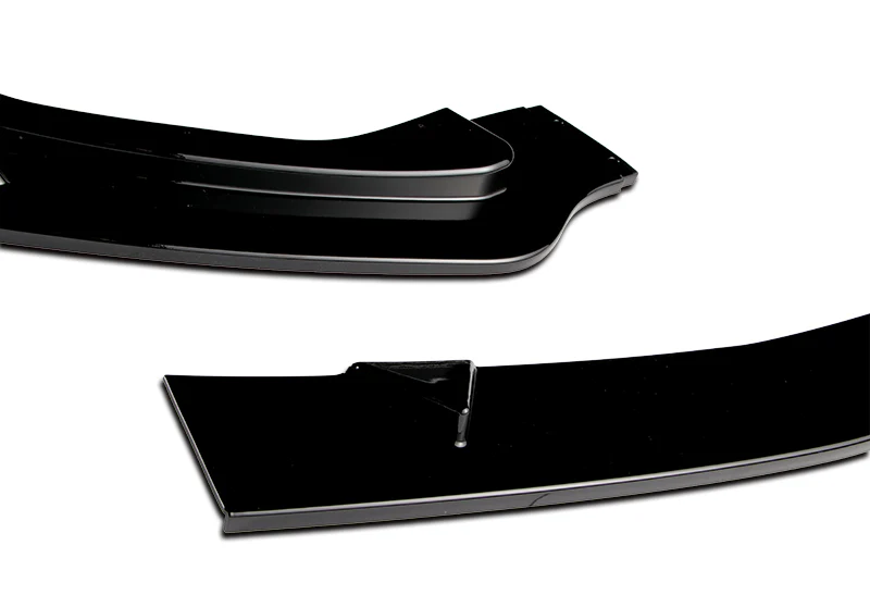 For 2014-2017 Infiniti Q50 Premium Painted Black Front Bumper Splitter Spoiler Lip 3PCS - Image 2