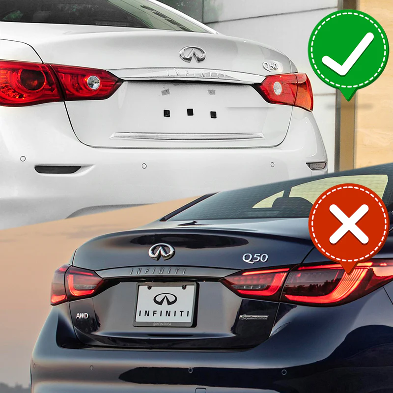 For 2014–2017 Infiniti Q50 Rear Trunk Tailgate Cover Trim -Real Carbon Fiber - Image 9