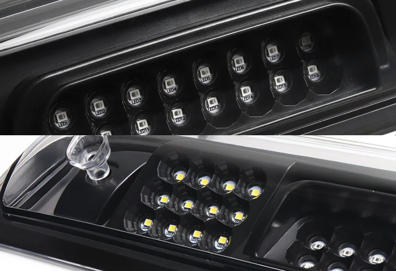 For 2014 – 2018 Chevrolet Chevy Silverado / GMC Sierra LED Third Brake Light with Integrated Cargo Lamp - Black Housing Clear Lens - Image 2