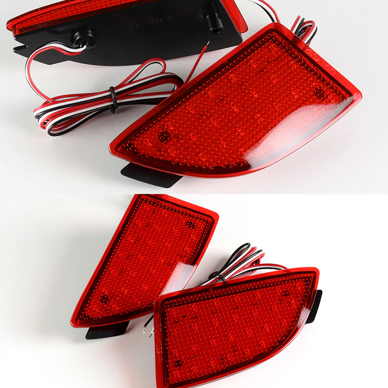 For 2014 – 2018 Mazda 3 Hatchback LED Rear Bumper Stop Brake Light Kit -Red Lens - Image 4