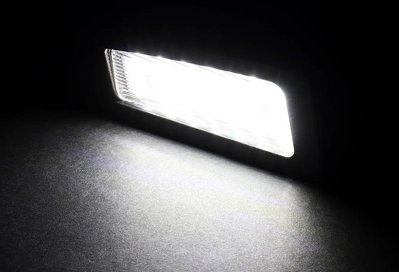 For 2014-2018 Mazda 3 Mazda3 Sedan White 18-SMD LED License Plate Lights Lamps with License Plate Frame - Image 3