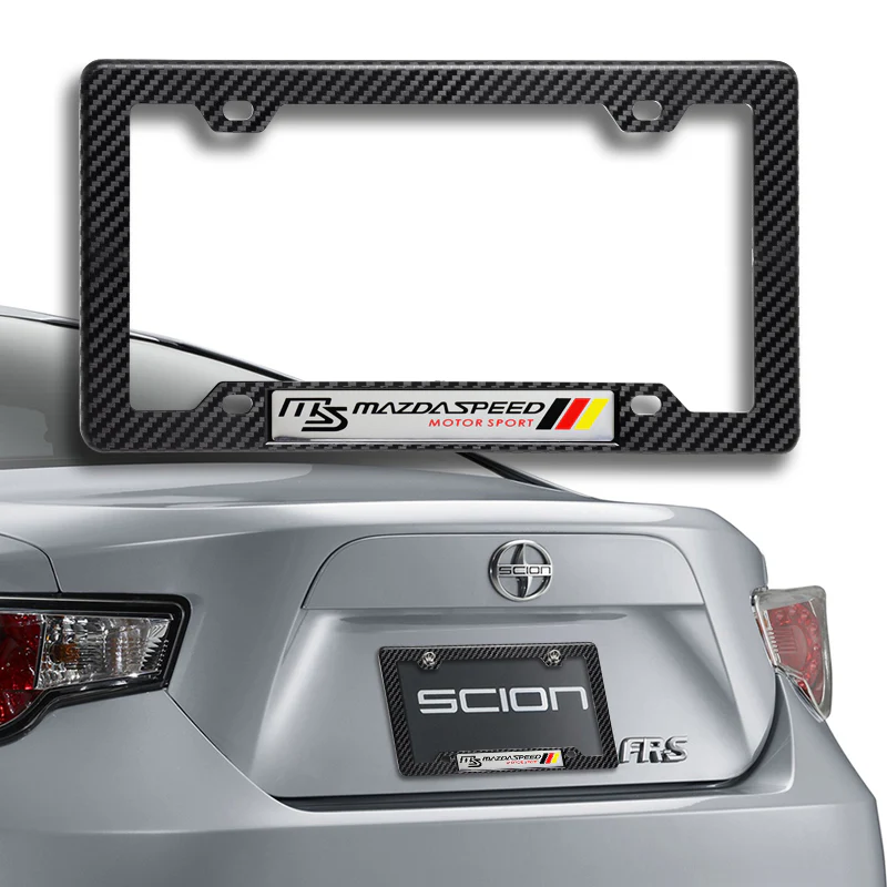 For 2014-2018 Mazda 3 Mazda3 Sedan White 18-SMD LED License Plate Lights Lamps with License Plate Frame - Image 4