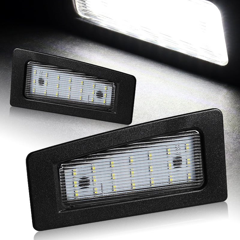 For 2014-2018 Mazda 3 Mazda3 Sedan White 18-SMD LED License Plate Lights Lamps with License Plate Frame - Image 7