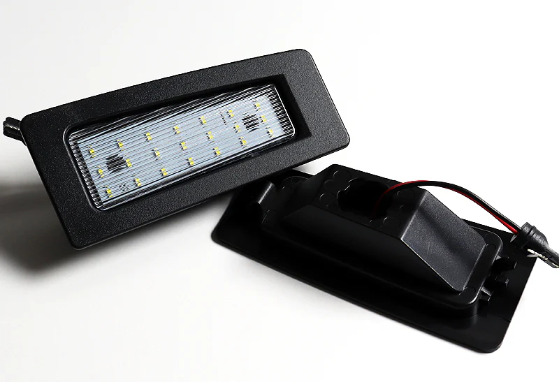 For 2014-2018 Mazda 3 Mazda3 Sedan White 18-SMD LED License Plate Lights Lamps with License Plate Frame - Image 8