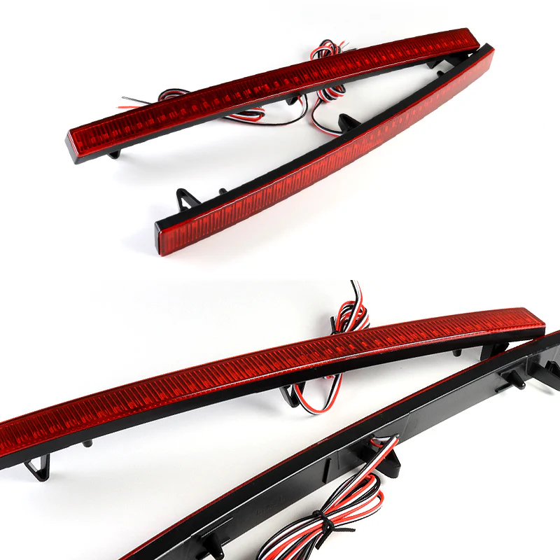 For 2014–2019 Chevrolet Chevy Corvette C7 LED Rear Bumper Reflector Stop Brake Light Kit -Red Lens - Image 2