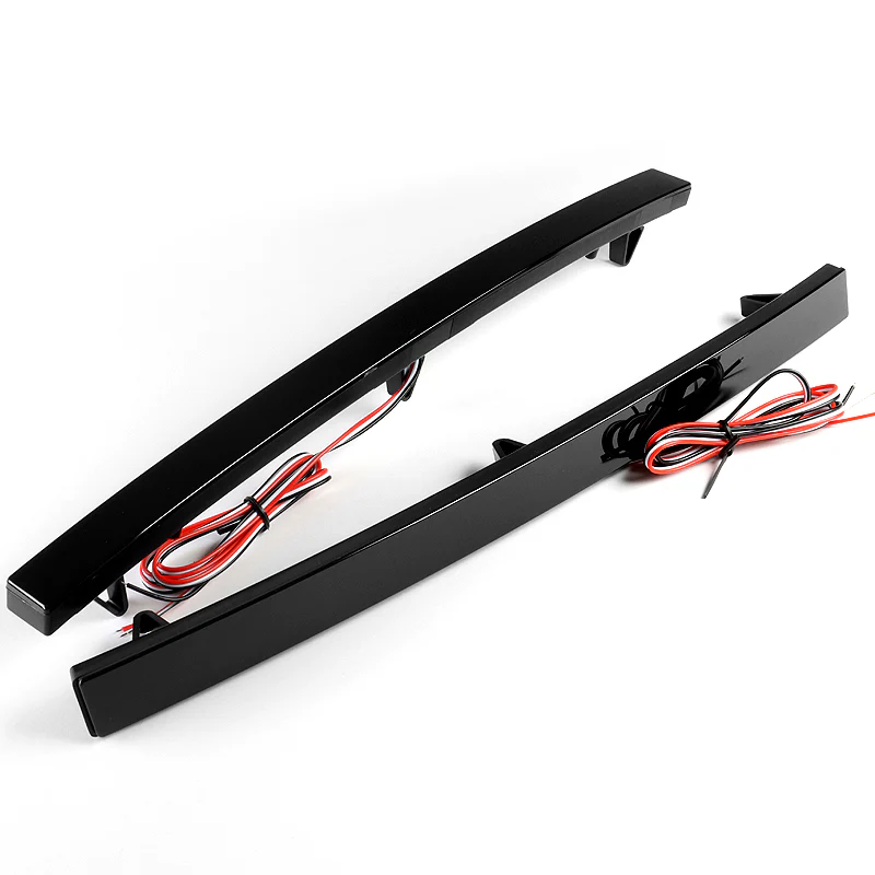 For 2014–2019 Chevrolet Chevy Corvette C7 LED Rear Bumper Reflector Stop Brake Light Kit -Smoked Lens - Image 2
