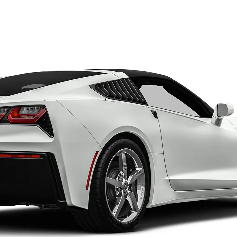 For 2014 - 2019 Chevrolet Corvette C7 ABS Side Window Louvers Scoop Sun Shade Covers Vent -Black - Image 5