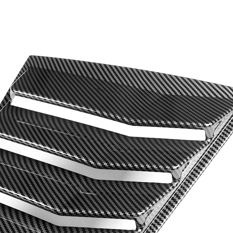 For 2014 - 2019 Chevrolet Corvette C7 ABS Side Window Louvers Scoop Sun Shade Covers Vent -Carbon Fiber Look - Image 2
