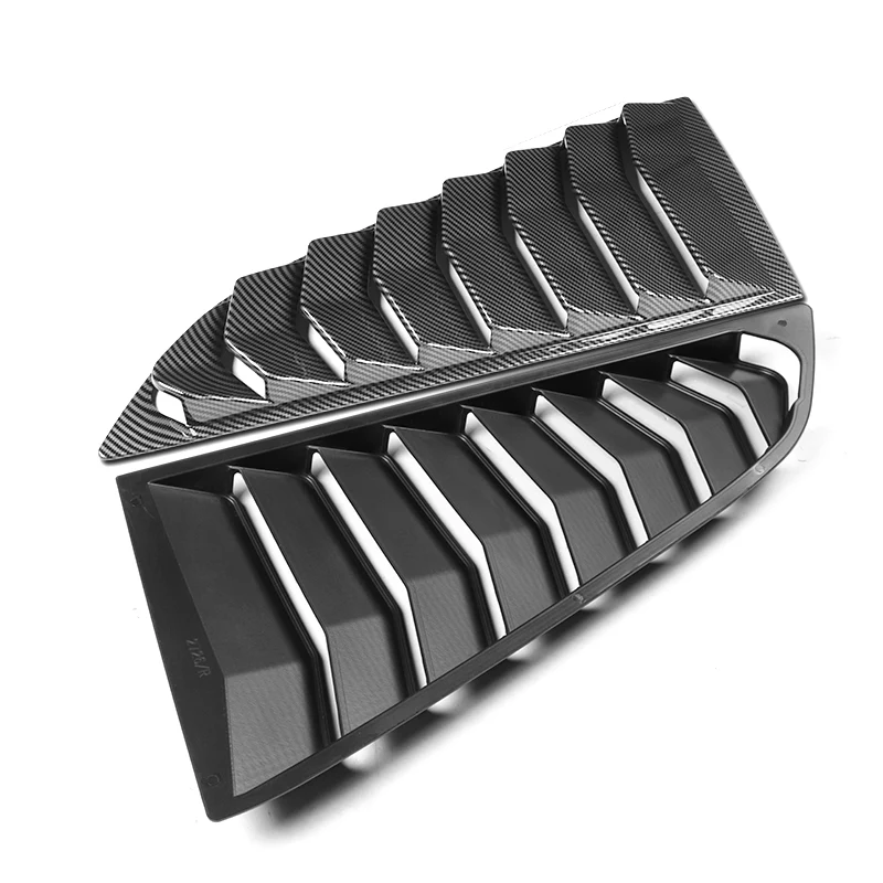 For 2014 - 2019 Chevrolet Corvette C7 ABS Side Window Louvers Scoop Sun Shade Covers Vent -Carbon Fiber Look - Image 3