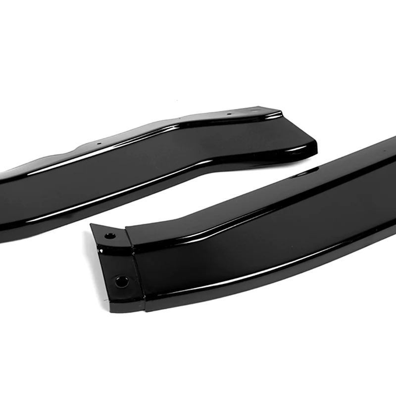 For 2014-2019 Chevrolet Corvette C7 ST-Style Painted Black Front Bumper Splitter Spoiler Lip 3PCS - Image 2