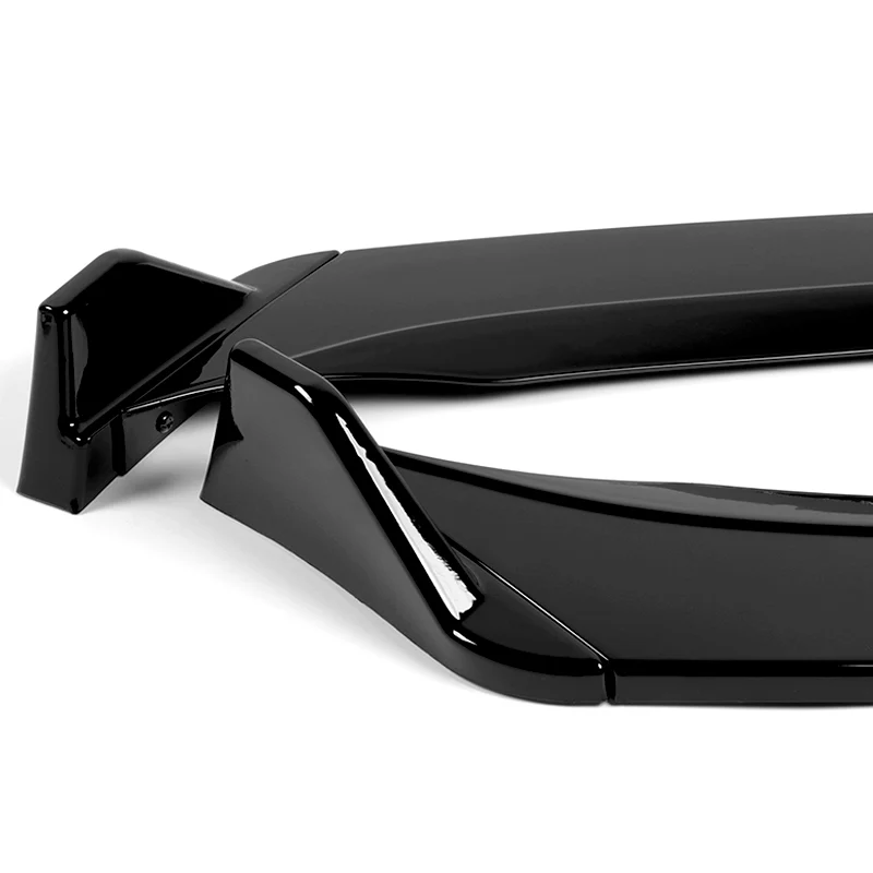 For 2014-2019 Chevrolet Corvette C7 ST-Style Painted Black Front Bumper Splitter Spoiler Lip 3PCS - Image 3