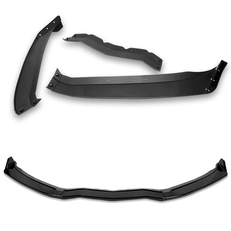 For 2014-2019 Chevrolet Corvette C7 ST-Style Painted Black Front Bumper Splitter Spoiler Lip 3PCS - Image 4