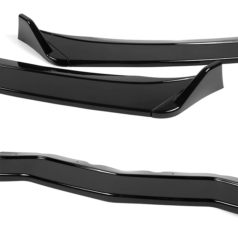 For 2014-2019 Chevrolet Corvette C7 ST-Style Painted Black Front Bumper Splitter Spoiler Lip 3PCS - Image 5