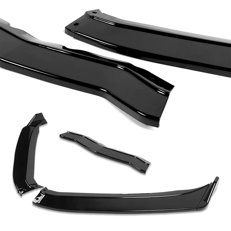 For 2014-2019 Chevrolet Corvette C7 ST-Style Painted Black Front Bumper Splitter Spoiler Lip 3PCS - Image 6