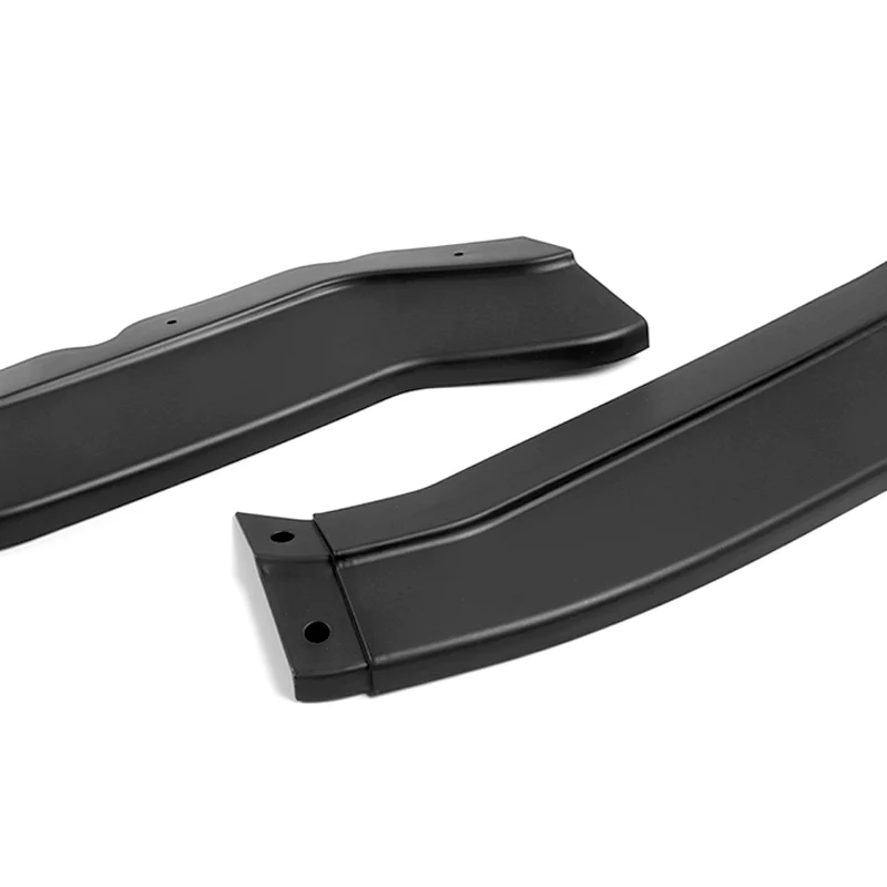 For 2014-2019 Chevrolet Corvette C7 ST-Style Unpainted Matte Black Front Bumper Splitter Spoiler Lip 3PCS - Image 2