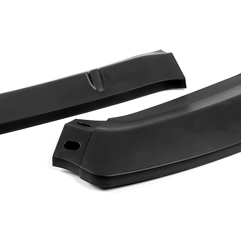 For 2014-2019 Ford Fiesta STP-Style  3-PCS Matt Black Front Bumper Body Kit Spoiler Lip - Image 2
