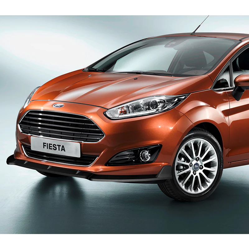 For 2014-2019 Ford Fiesta STP-Style  3-PCS Matt Black Front Bumper Body Kit Spoiler Lip - Image 5