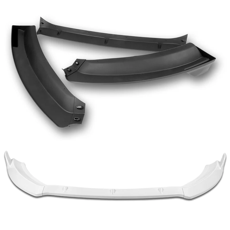 For 2014-2019 Ford Fiesta STP-Style 3-PCS  Painted White Front Bumper Body Spoiler Lip - Image 4