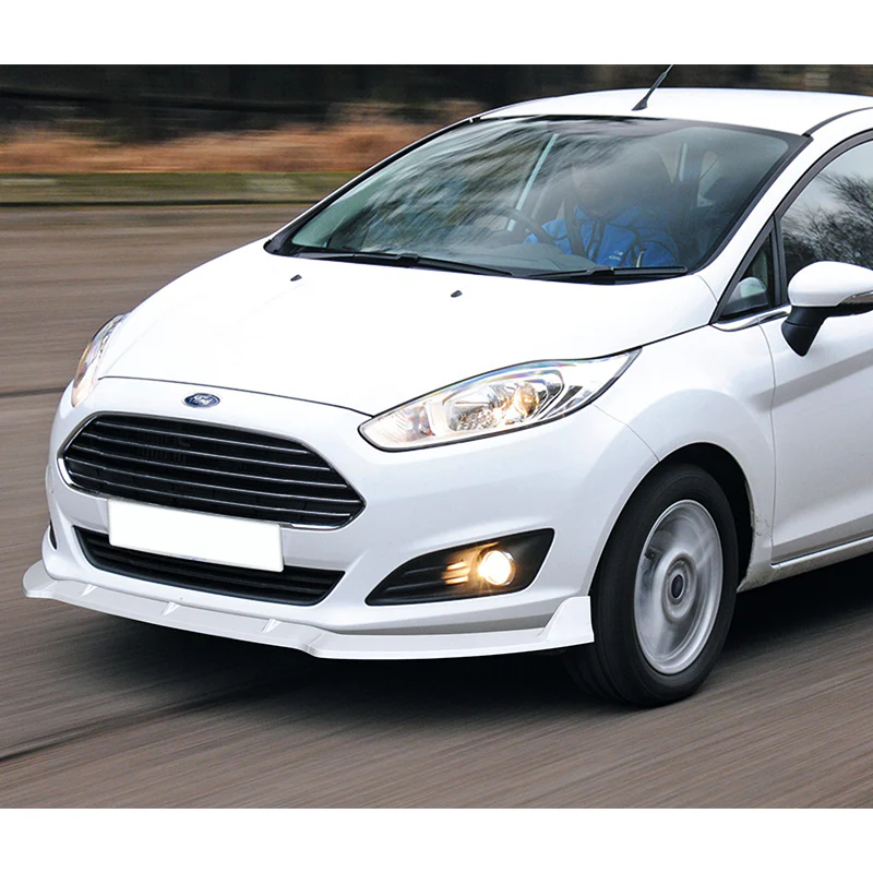 For 2014-2019 Ford Fiesta STP-Style 3-PCS  Painted White Front Bumper Body Spoiler Lip - Image 5