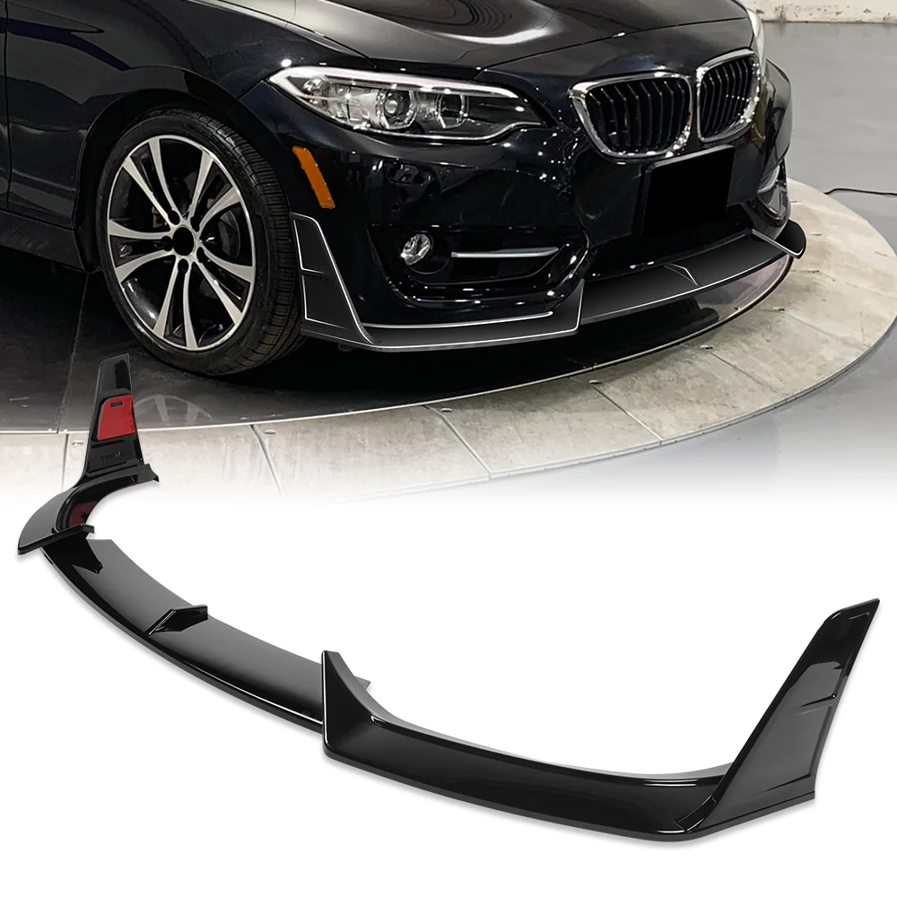 For 2014-2021 BMW 2-Series F22 F23 Base Front Bumper Splitter Spoiler Lip 5PCS -Painted Black - Image 6