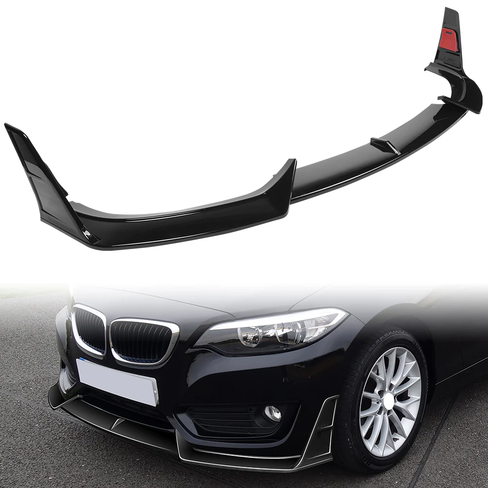 For 2014-2021 BMW 2-Series F22 F23 Base Front Bumper Splitter Spoiler Lip 5PCS -Painted Black - Image 7