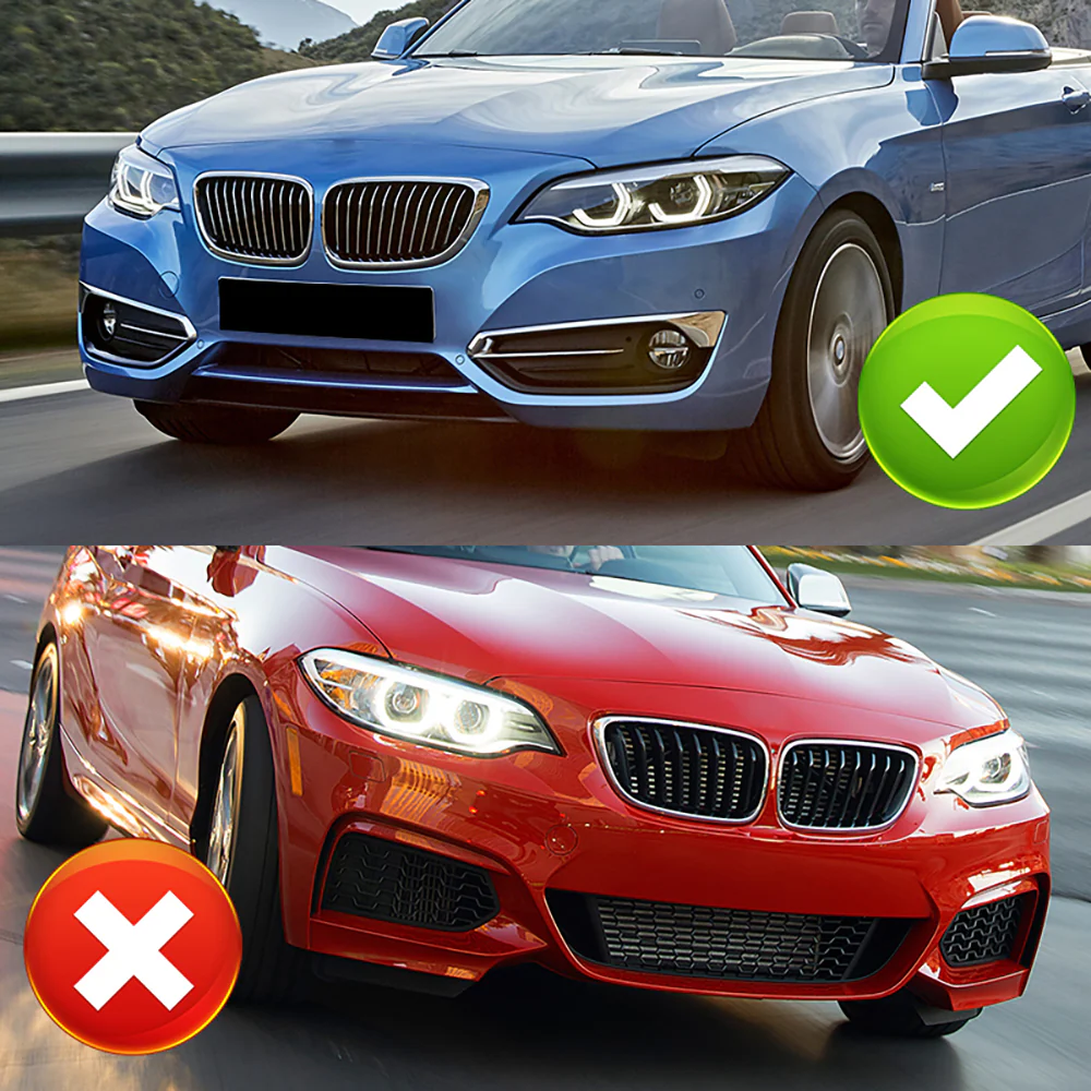 For 2014-2021 BMW 2-Series F22 F23 Base Front Bumper Splitter Spoiler Lip 5PCS -Carbon Fiber Look - Image 9