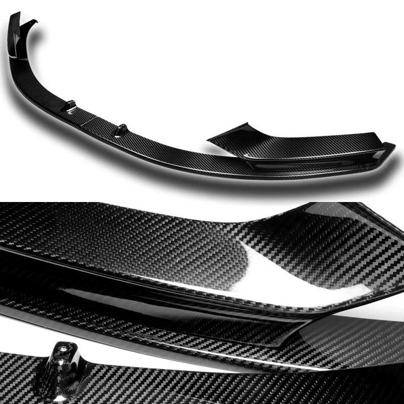 For 2014-2021 BMW 2-Series F22 F23 M-Sport 4-PCS Carbon Fiber Front Bumper Spoiler Lip - Image 2