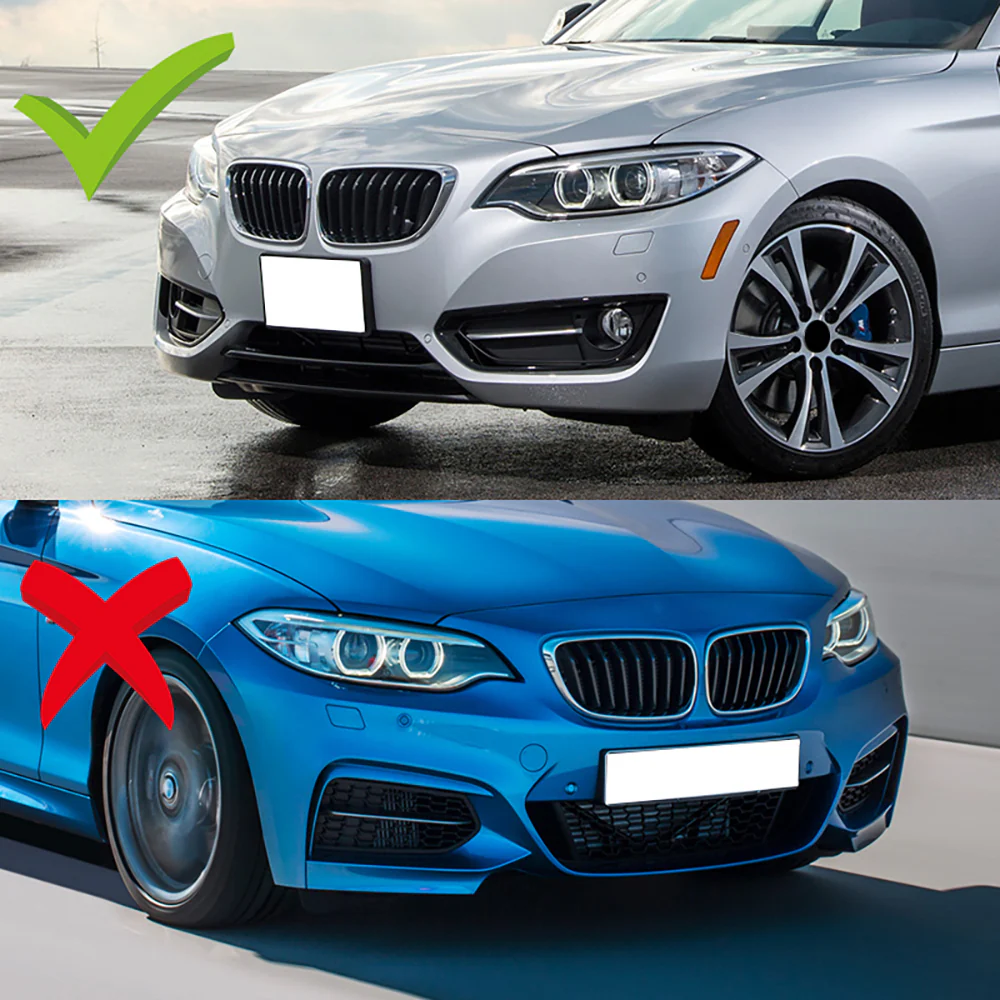 For 2014-2021 BMW 2-Series F22 F23 Base Front Bumper Splitter Spoiler Lip 5PCS -Unpainted Matte Black - Image 10