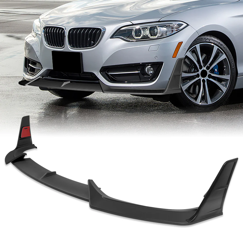 For 2014-2021 BMW 2-Series F22 F23 Base Front Bumper Splitter Spoiler Lip 5PCS -Unpainted Matte Black - Image 8