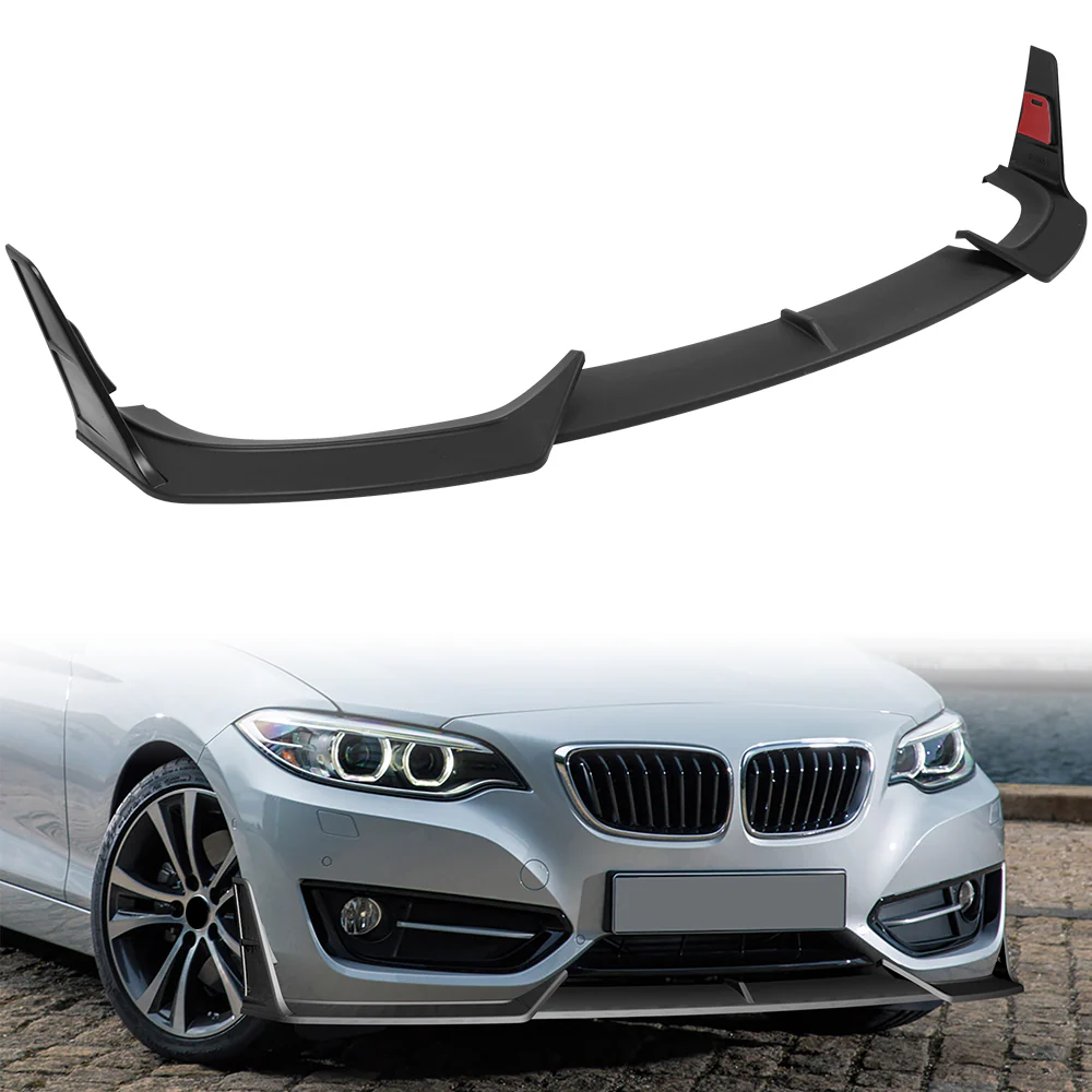 For 2014-2021 BMW 2-Series F22 F23 Base Front Bumper Splitter Spoiler Lip 5PCS -Unpainted Matte Black - Image 9