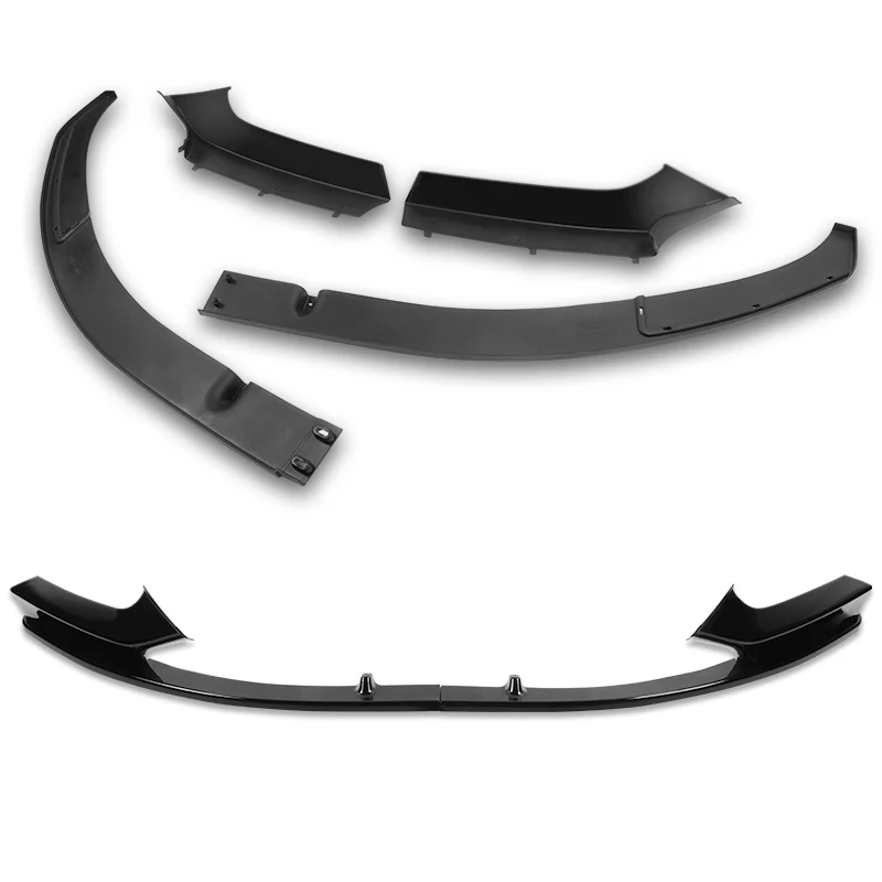 For 2014-21 BMW 2-Series F22 F23 M-Sport 4 PCS  Painted Black Front Bumper Spoiler Lip - Image 4
