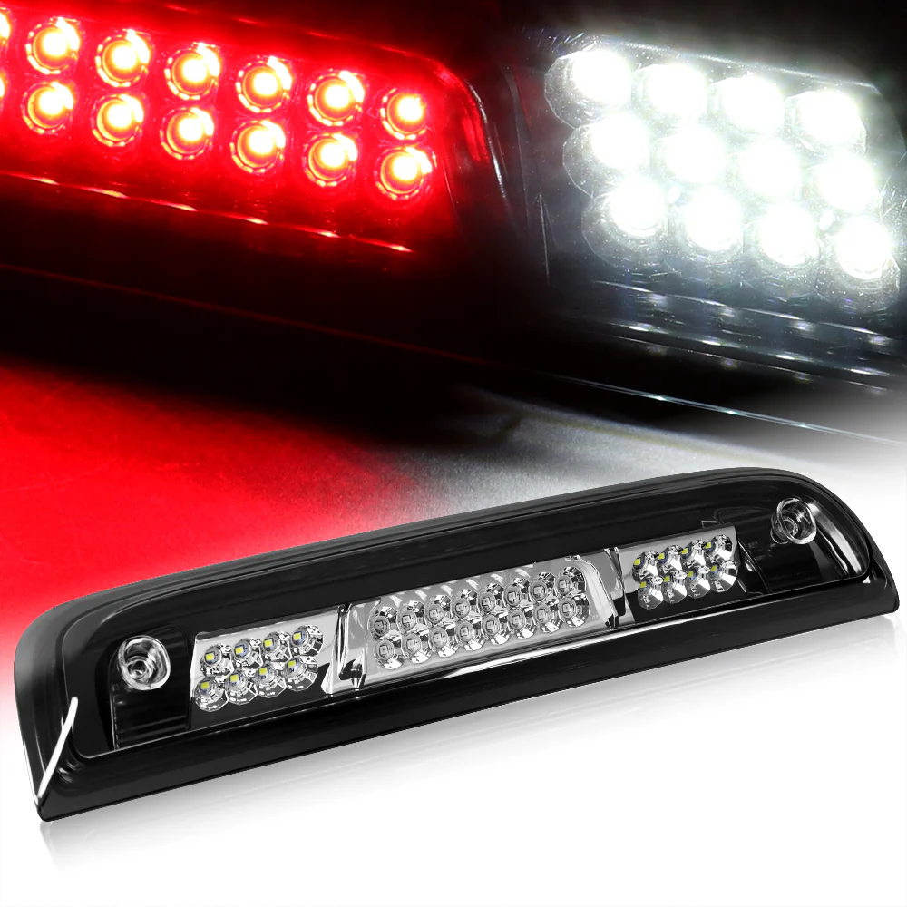 For 2015 – 2018 Chevrolet Silverado 2500HD 3500HD LED Third Brake Light with Integrated Cargo Lamp - Chrome Housing Smoked Lens - Image 6