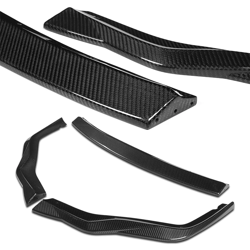 For 2015-2018 Lexus RC300 RC350 AG-Style 3-PCS Carbon Fiber Front Bumper Spoiler Lip - Image 3