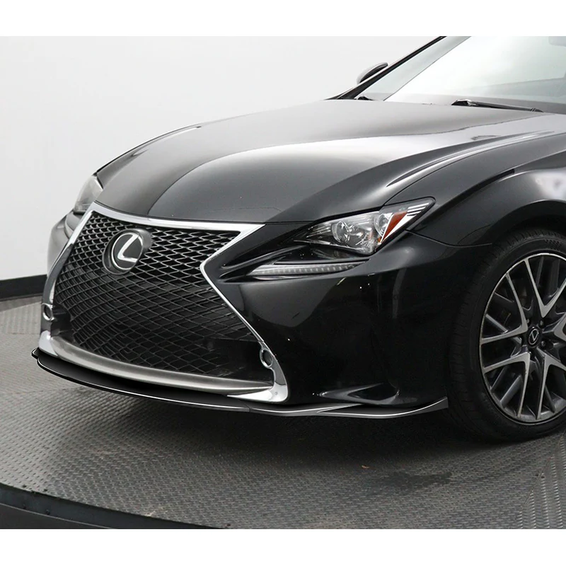For 2015-2018 Lexus RC300 RC350 AG-Style 3-PCS Painted Black Front Bumper Spoiler Lip - Image 5