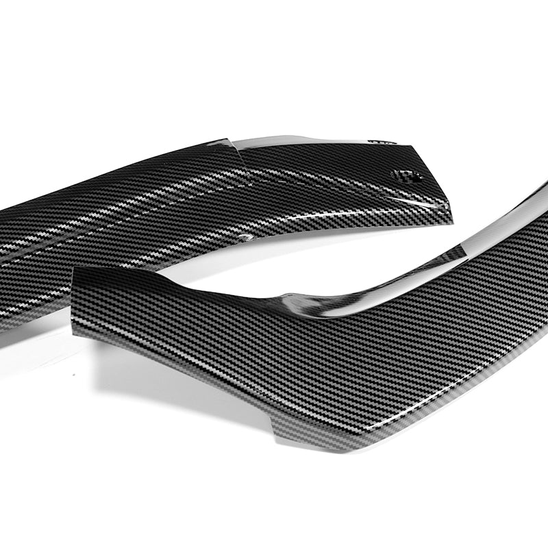 For 2015-2018 Mercedes C-Class W205 Base 3-PCS Carbon Painted Front Bumper Spoiler Lip - Image 2