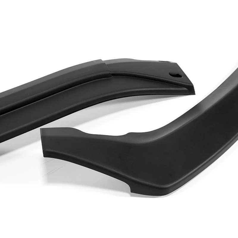 For 2015-2018 Mercedes C-Class W205 Base  3-PCS Matt Black Front Bumper Spoiler Lip - Image 2